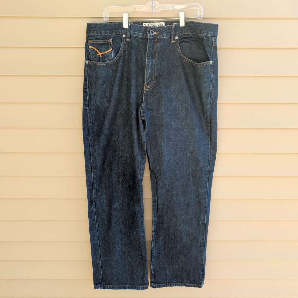 Ecko Unltd Hang Em High Jeans Mens W36 Blue Relaxed Fit Denim Y2K